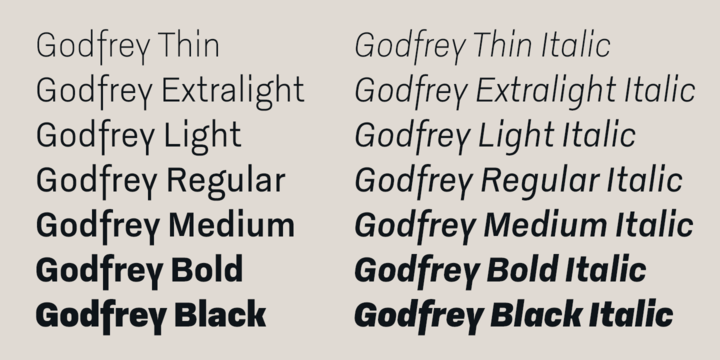 Пример шрифта Godfrey #4